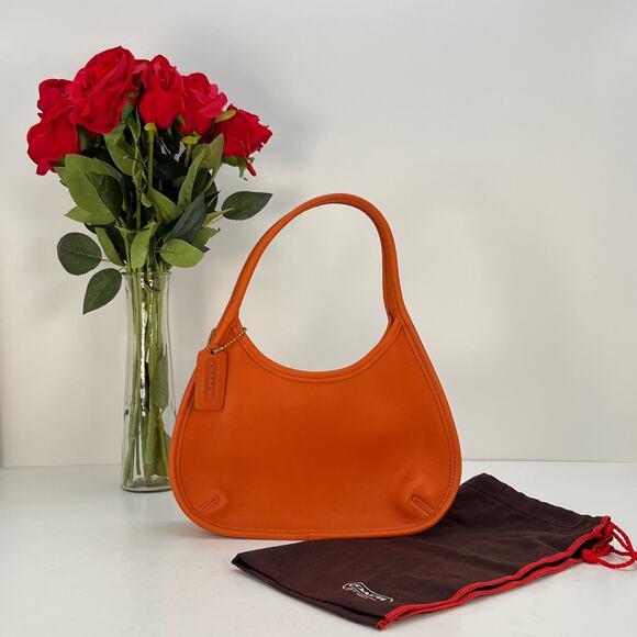 Vintage Coach 9027 Ergo Mini Satchel Bag Tangerine USA 1997 - Picture 1 of 10